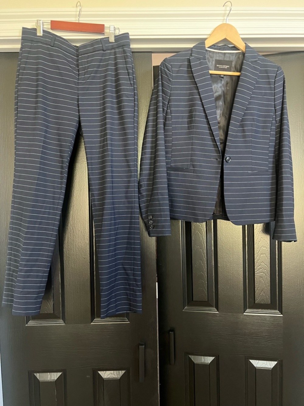 Banana Republic Navy Pinstripe Two-Piece Suit 4
